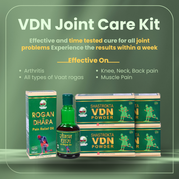 Joint Care Kit – Shastrokt VDN Powder and Rogan Dhara Pain Relief Oil